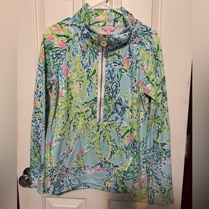 Lilly Pulitzer blue heaven skipper popover size M EUC